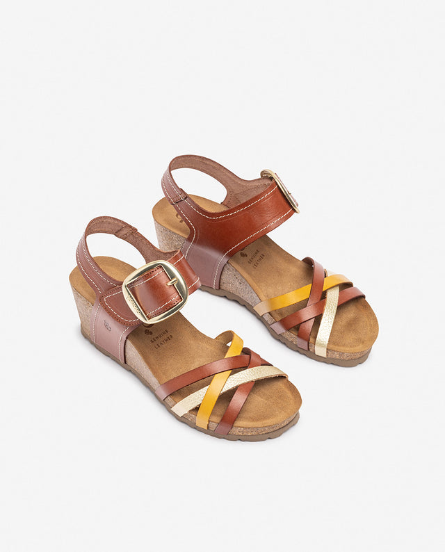yokono Sandalia de cuña CADIZ-250 amarillo En línea