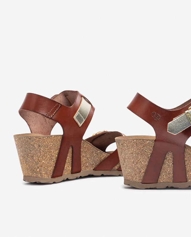 yokono Sandalia de cuña CADIZ-254 marrón Outlet online