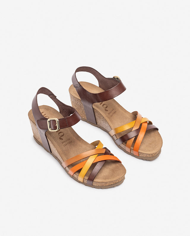 yokono Sandalia de cuña CADIZ-256 marrón Rebajas