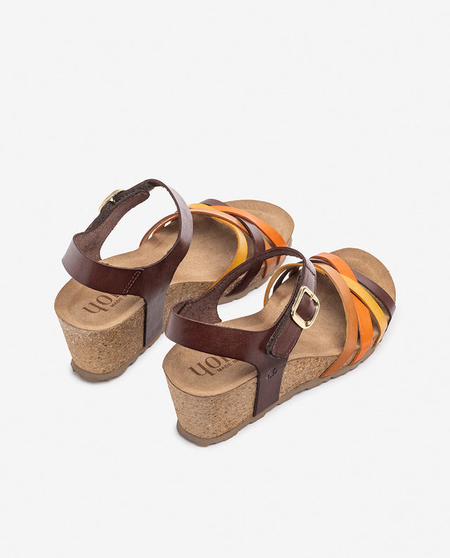 yokono Sandalia de cuña CADIZ-256 marrón Rebajas