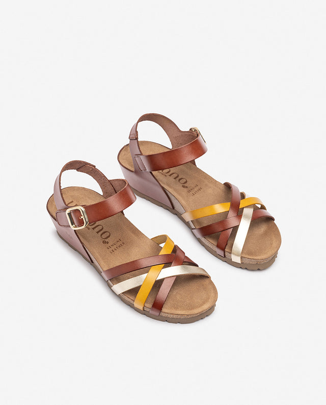 yokono Sandalia de cuña MONACO-245 amarillo Venta caliente