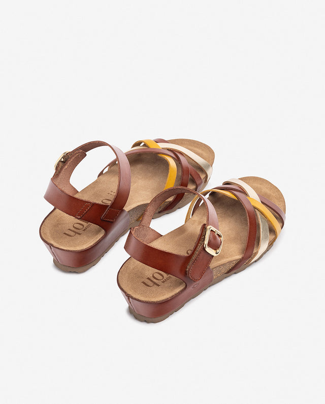 yokono Sandalia de cuña MONACO-245 amarillo Venta caliente
