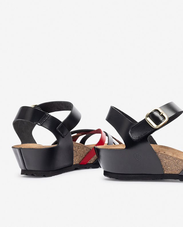 yokono Sandalia de cuña MONACO-245 rojo En oferta