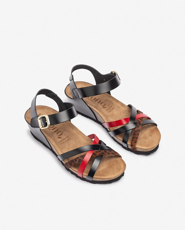 yokono Sandalia de cuña MONACO-245 rojo En oferta