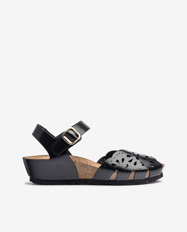 yokono Sandalia de cuña MONACO-247 negro