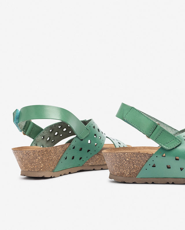 yokono Sandalia de cuña MONACO-252 verde Los más vendidos