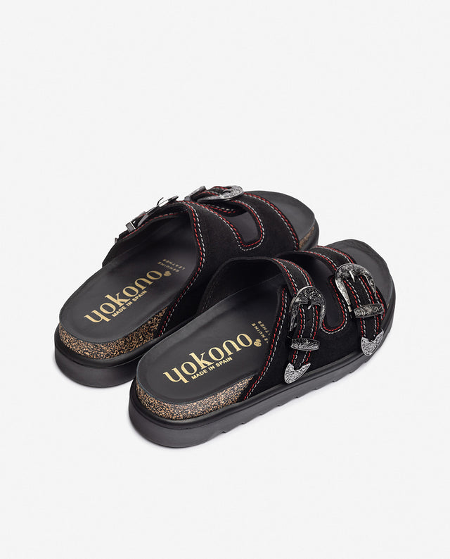 yokono Sandalia de plataforma TUNEZ-253 negro Liquidación