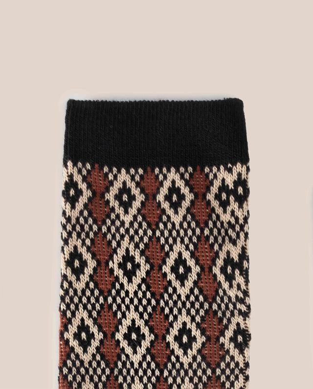 yokono Calcetín Rombo Negro Descuento por venta flash