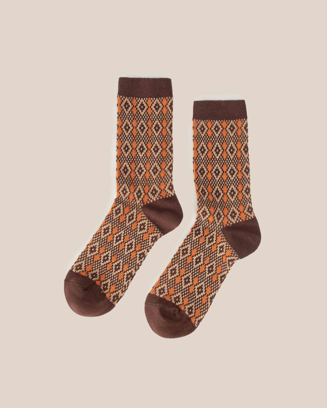yokono Calcetín Rombo Beige