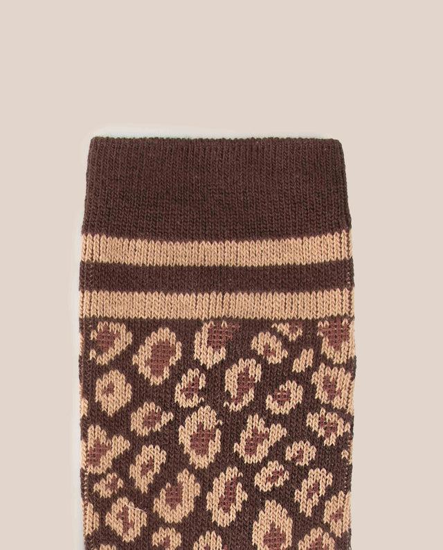 yokono Calcetín Leopardo Camel Grandes ahorros