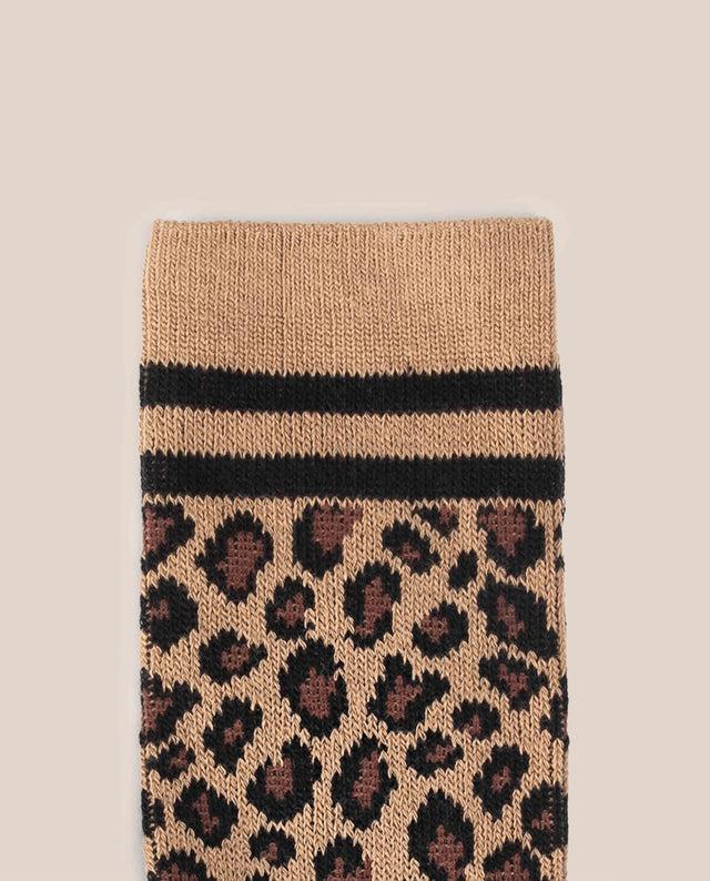 yokono Calcetín Leopardo Beige Ventas relámpago