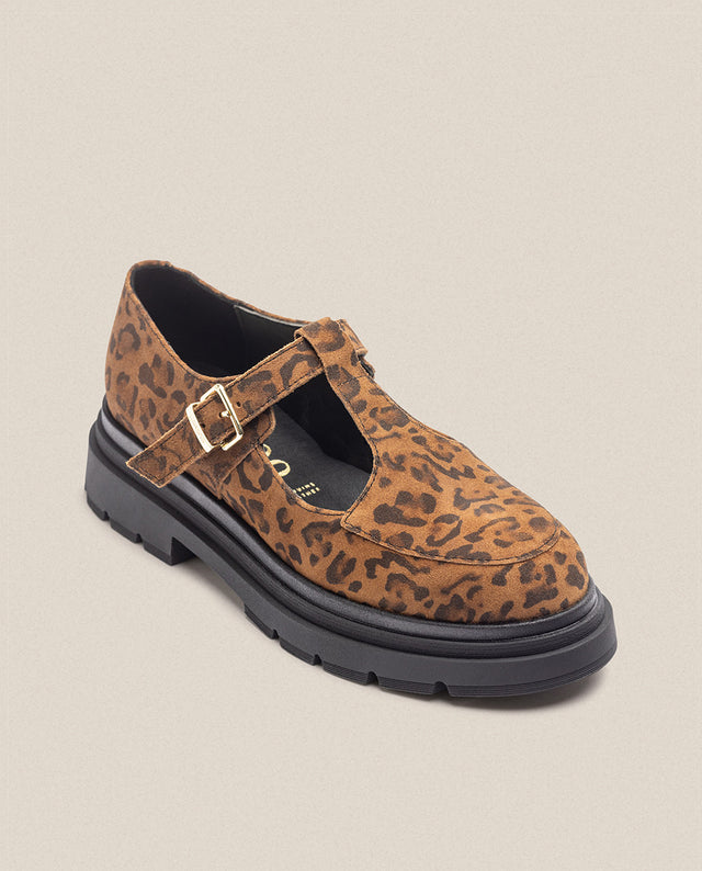 yokono Zapato plano CHAM-003 leopardo Limitado a 3 días