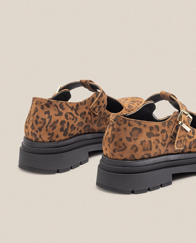 yokono Zapato plano CHAM-003 leopardo Limitado a 3 días