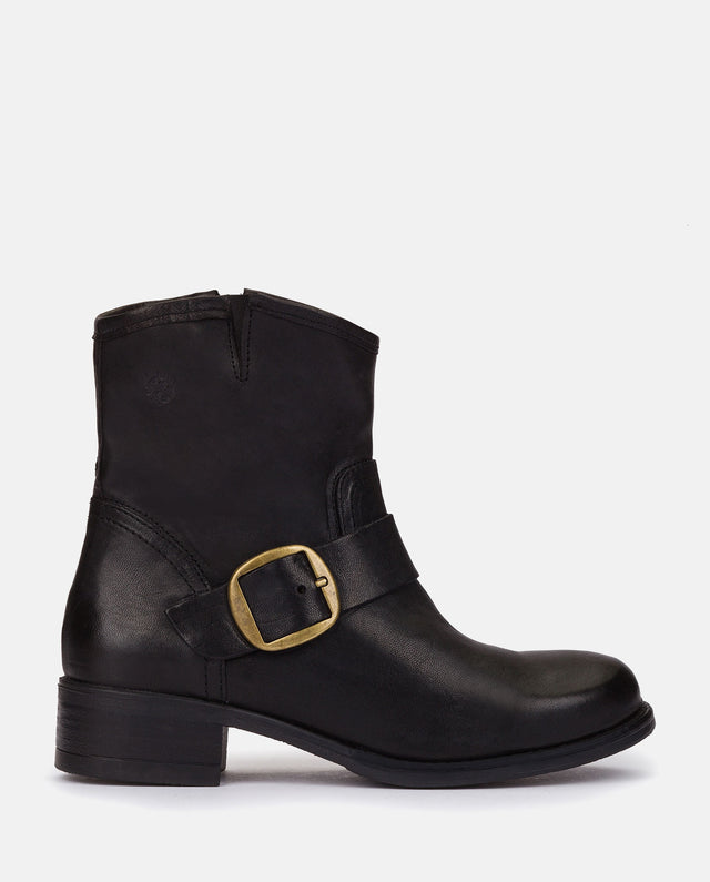 yokono Botín plano MONS-001 NEGRO Última moda