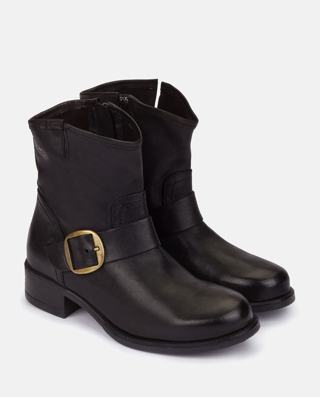 yokono Botín plano MONS-001 NEGRO Última moda