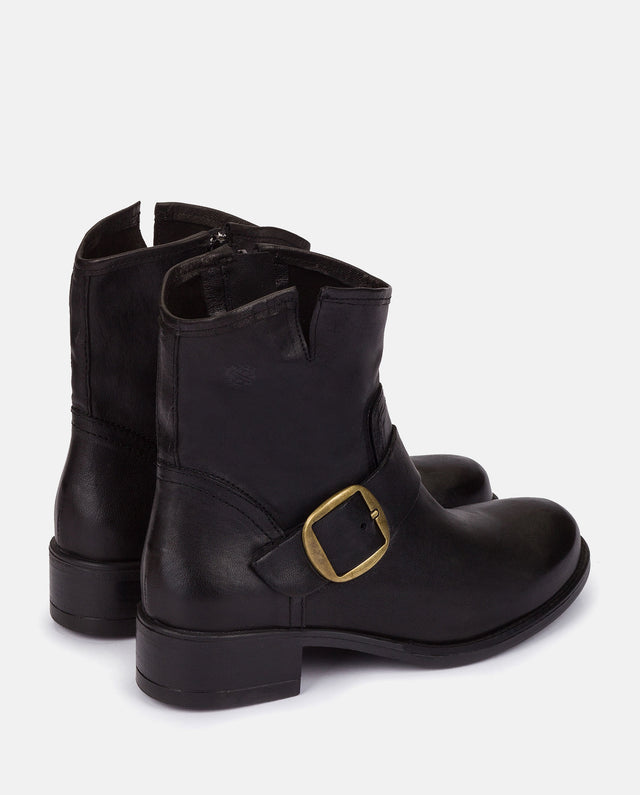 yokono Botín plano MONS-001 NEGRO Última moda