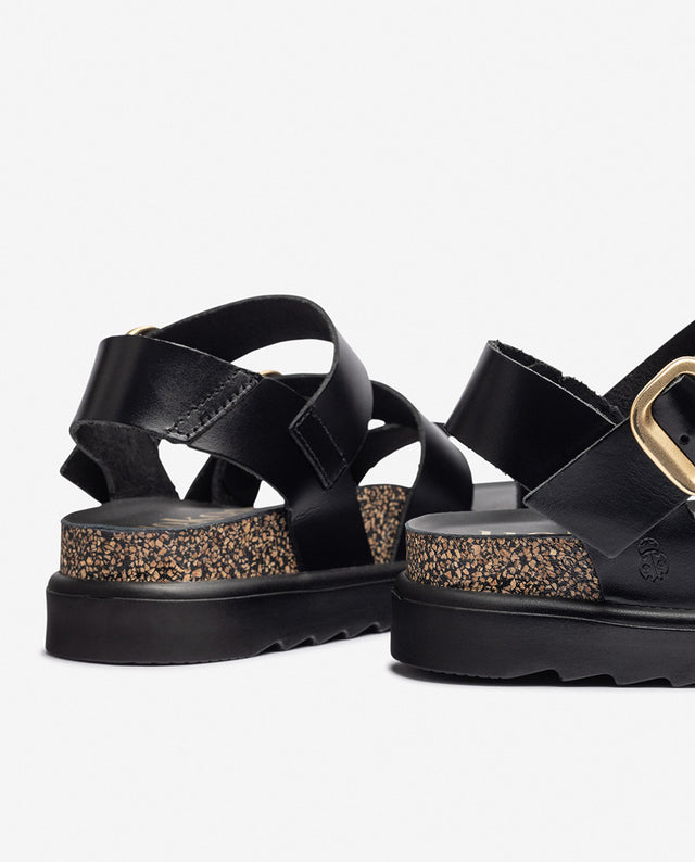 yokono Sandalia de plataforma TUNEZ-127 negro Mejor oferta