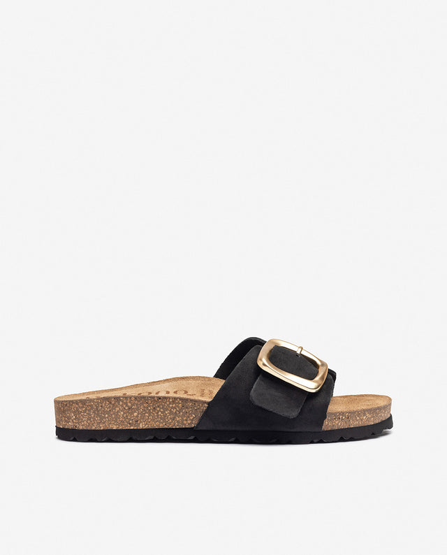 yokono Sandalia plana JERBA-114 negro
