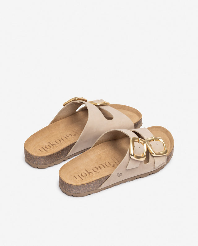 yokono Sandalia plana GRANADA-700 beige Envío gratis