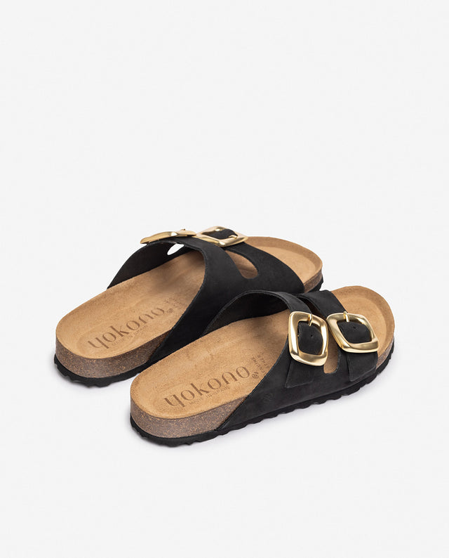 yokono Sandalia plana GRANADA-700 negro Oferta especial