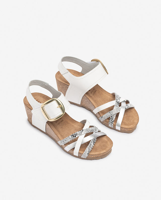 yokono Sandalia de cuña CADIZ-250 blanco ÚLTIMAS EDICIONES