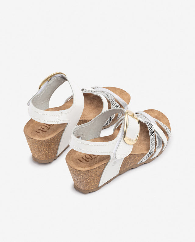 yokono Sandalia de cuña CADIZ-250 blanco ÚLTIMAS EDICIONES