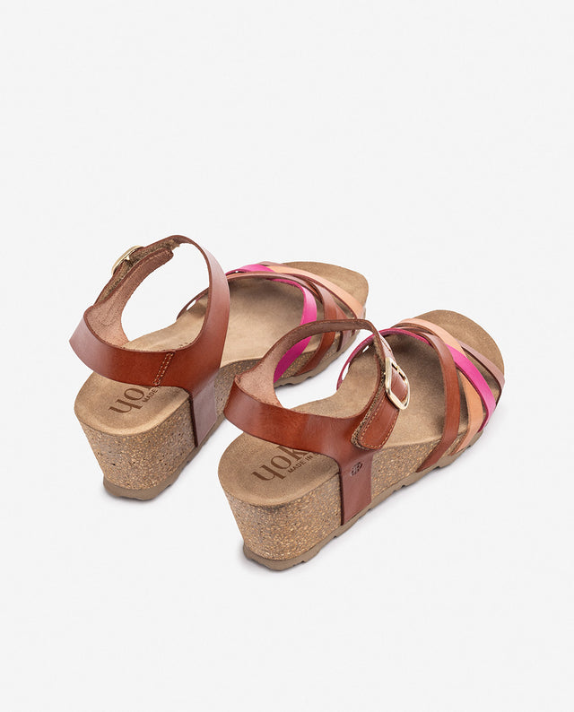 yokono Sandalia de cuña CADIZ-256 rosa Promoción por tiempo limitado