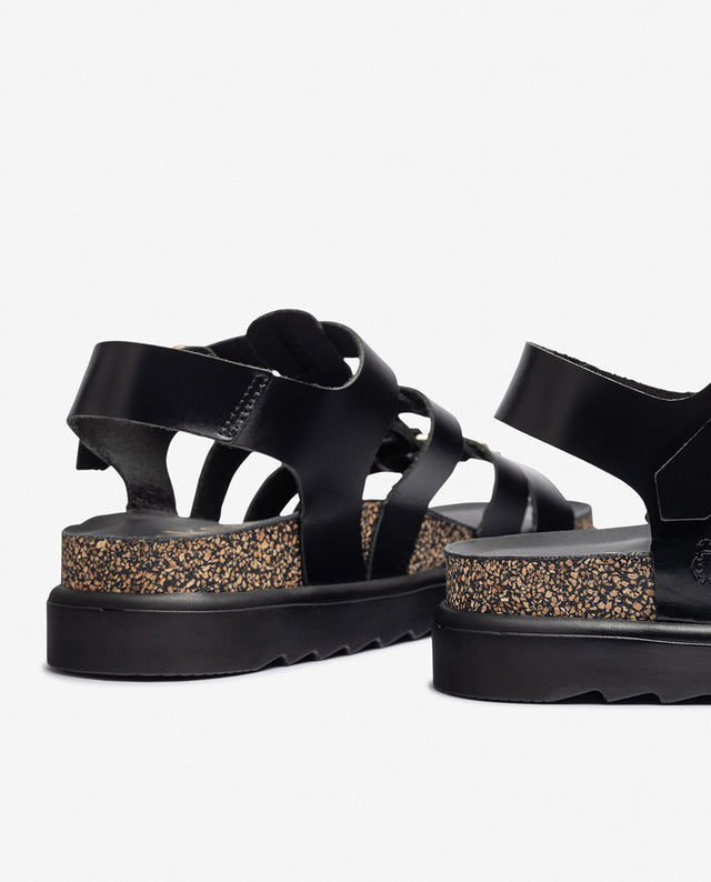 yokono Sandalia de plataforma TUNEZ-255 negro Oferta especial de fábrica