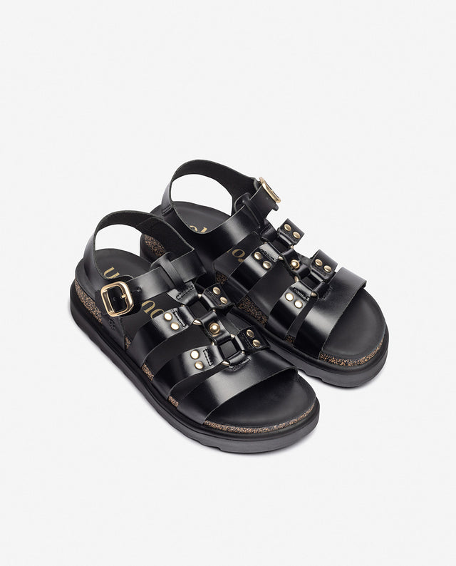 yokono Sandalia de plataforma TUNEZ-255 negro Oferta especial de fábrica