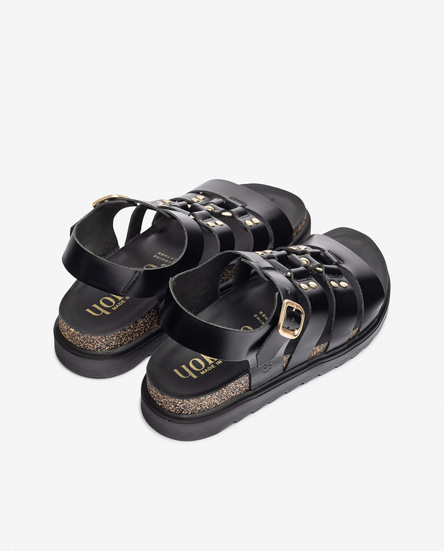 yokono Sandalia de plataforma TUNEZ-255 negro Oferta especial de fábrica