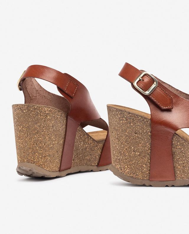 yokono Sandalia de cuña CORFU-250 marrón Precios de Black Friday