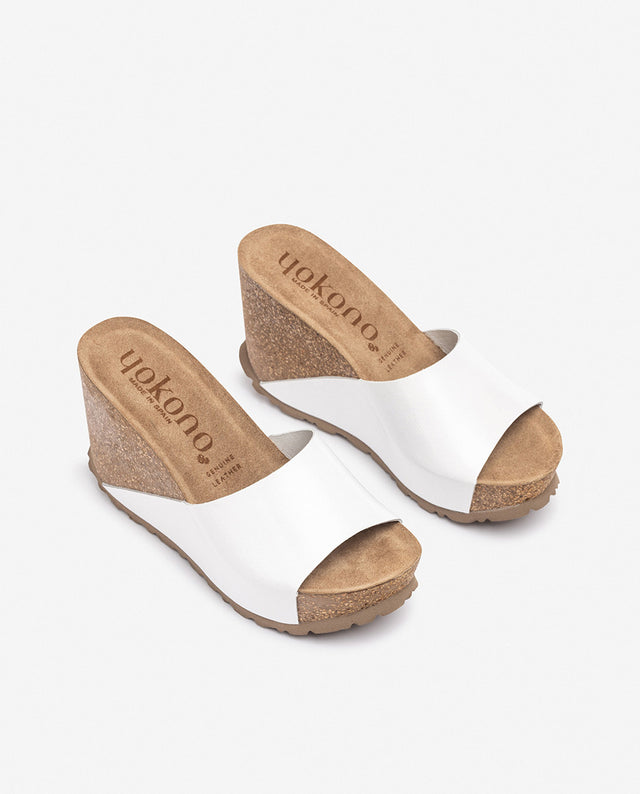 yokono Sandalia de cuña CORFU-253 blanco Libre de impuestos