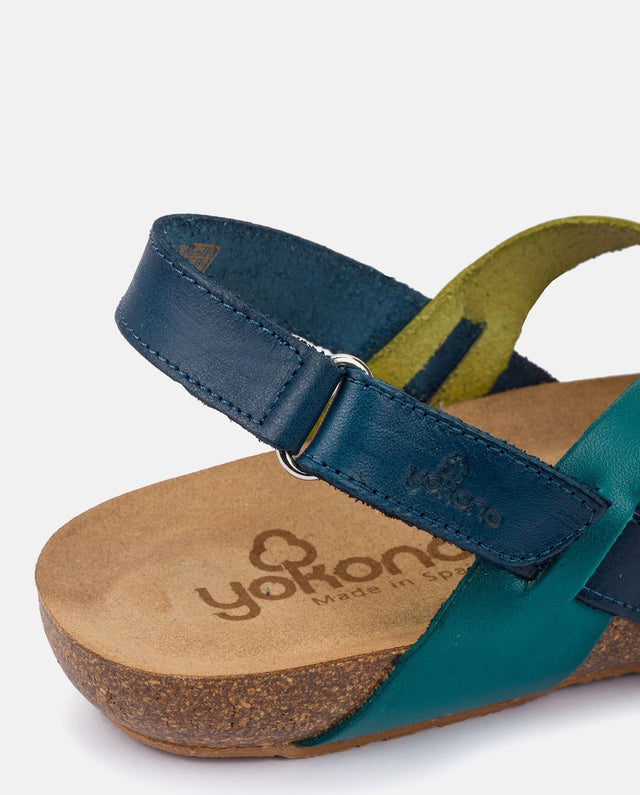 yokono Sandalia plana Ibiza 718 azul Descuentos del mes