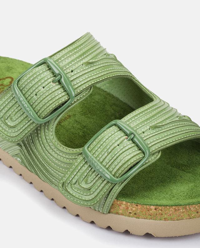 yokono Sandalia plana Noja 003 verde Oferta exclusiva