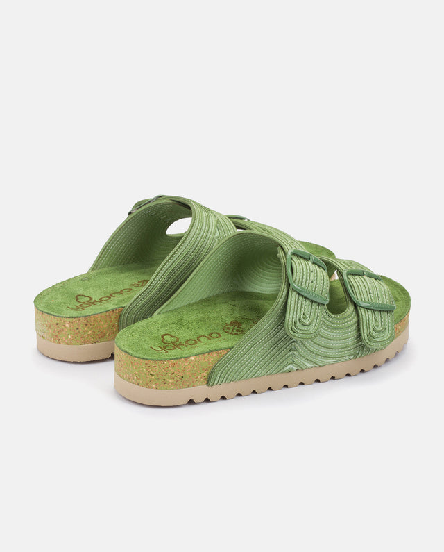 yokono Sandalia plana Noja 003 verde Oferta exclusiva