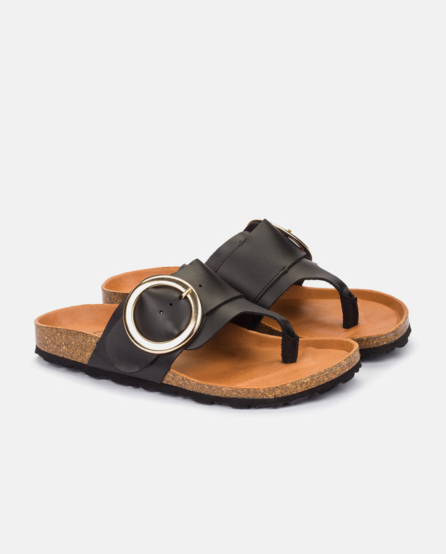 yokono Sandalia plana Granada 704 negro Ofertas especiales