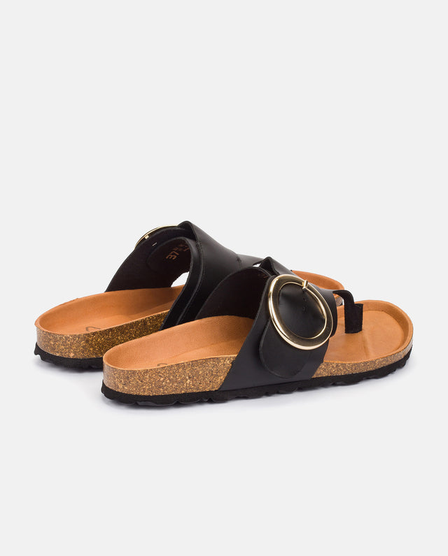 yokono Sandalia plana Granada 704 negro Ofertas especiales