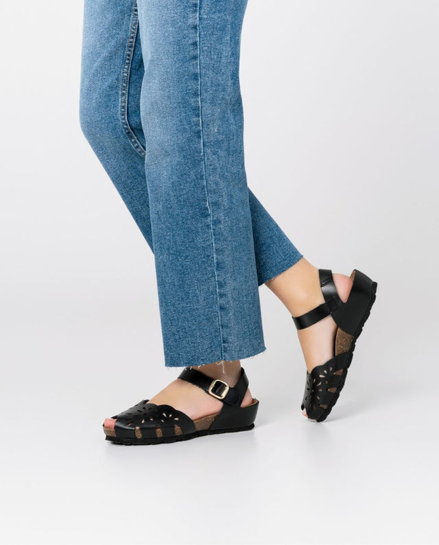 yokono Sandalia de cuña Monaco 047 negro Rebajas online