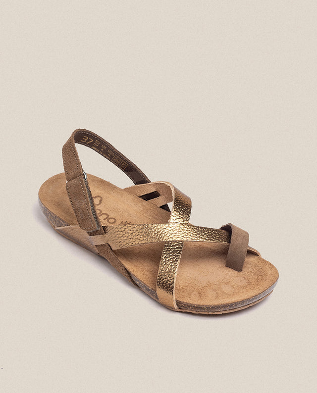 yokono Sandalia plana Ibiza 718 marrón