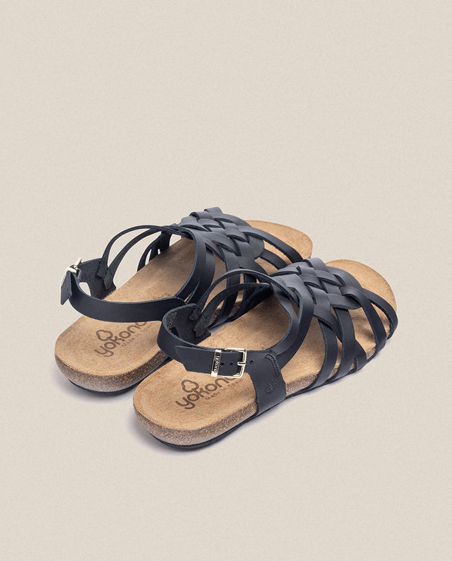 yokono Sandalia plana Ibiza 175 negro Grandes descuentos