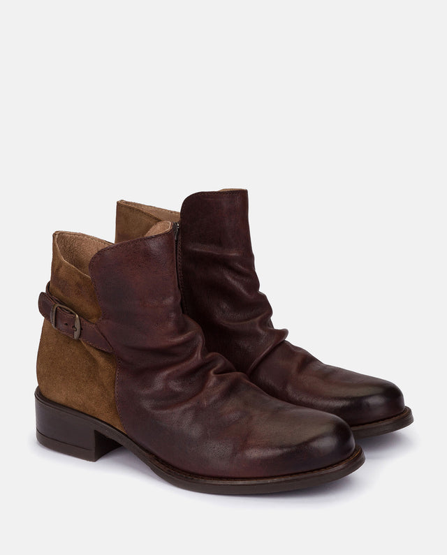 yokono Botín plano MONS-002 MARRON Ahorra y exporta