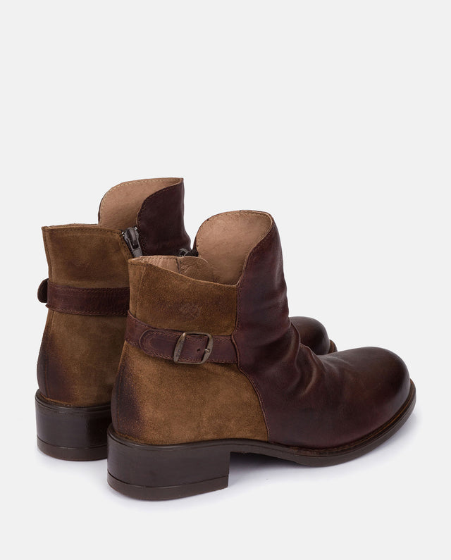 yokono Botín plano MONS-002 MARRON Ahorra y exporta