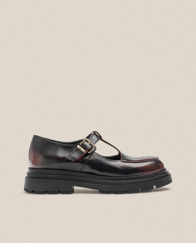 yokono Zapato plano CHAM-003 burdeos