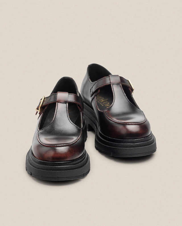 yokono Zapato plano CHAM-003 burdeos Tienda