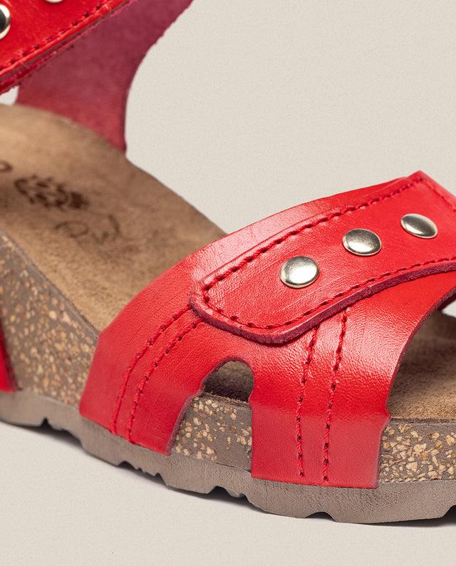 yokono Sandalia cuña Cadiz 303 rojo Último día