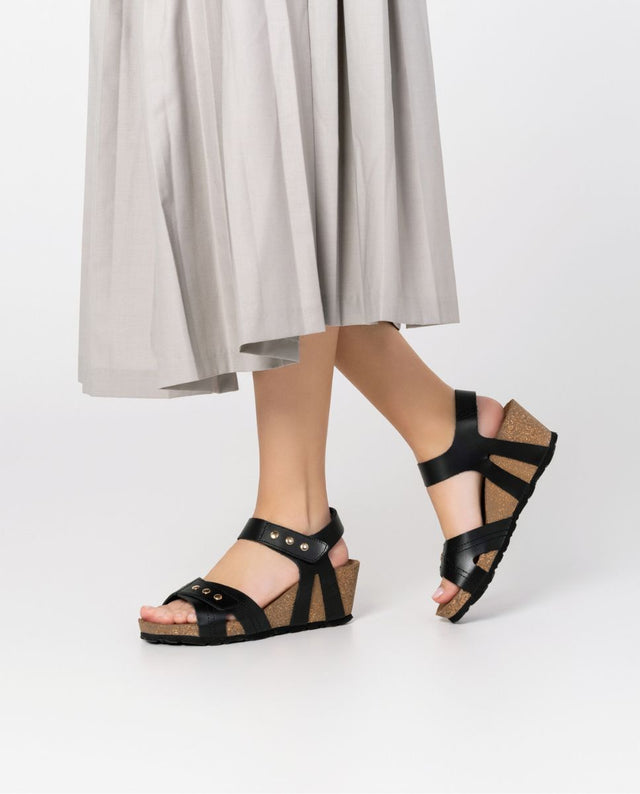 yokono Sandalia cuña Cadiz 303 negro Promoción por tiempo limitado