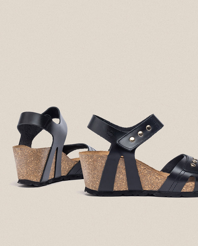 yokono Sandalia cuña Cadiz 303 negro Promoción por tiempo limitado