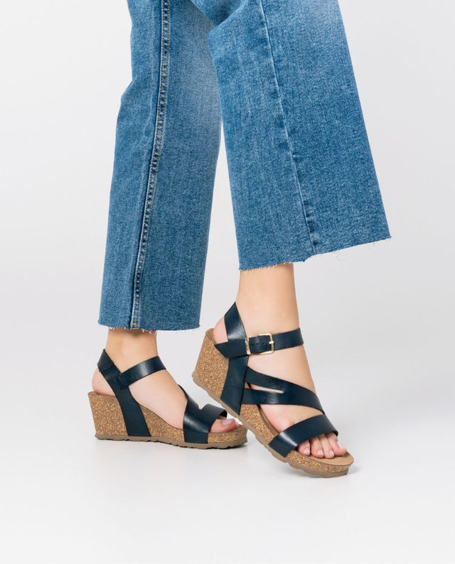 yokono Sandalia cuña Cadiz 302 azul Oferta especial de fábrica