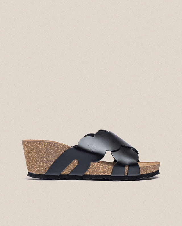 yokono Sandalia cuña Cadiz 300 negro Liquidación