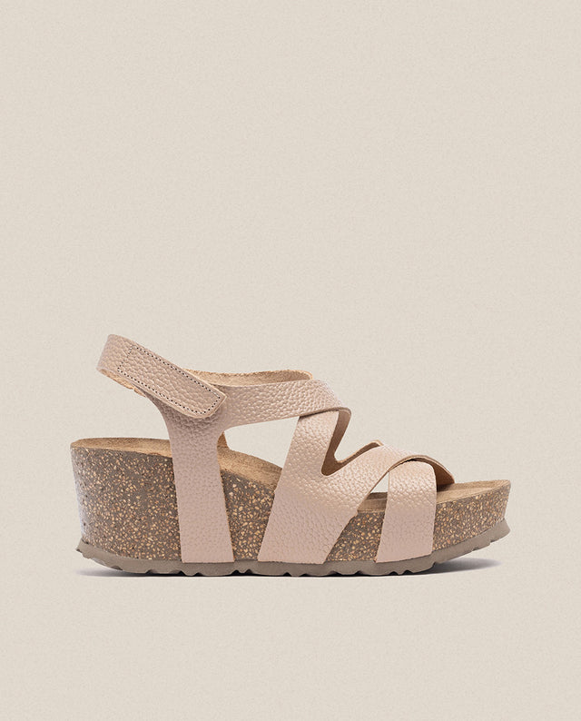 yokono Sandalia cuña Bari 303 beige Ahorra y exporta
